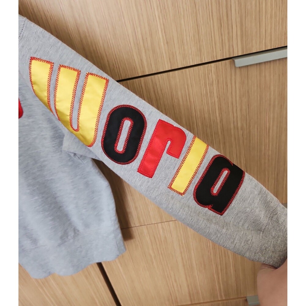 Disney Parks Women's Gray Spirit Jersey Sweatshirt Retro Spellout Size M - Picture 4 of 7